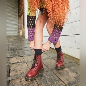 Dr Martens 1460 Lace Up Boot in Cherry. Women’s Size 8, light wear.